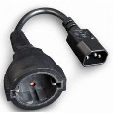 Кабель питания, power cord C14-Schuko(CEE 7/3), 3x1.5mm², 0.3 метра